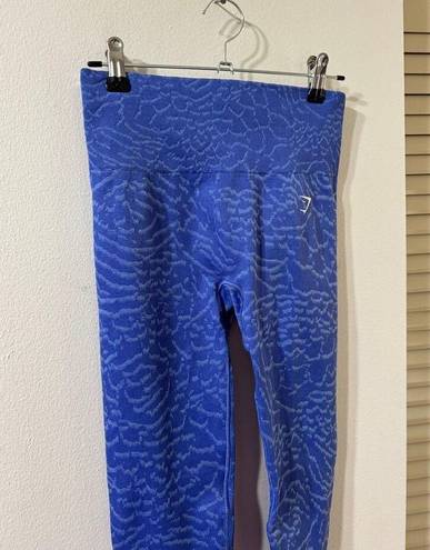 Gymshark Blue  Adapt Animal Seamless Leggings Size Small