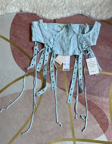 For Love & Lemons NWT  Bourbon Blue Waist Corset