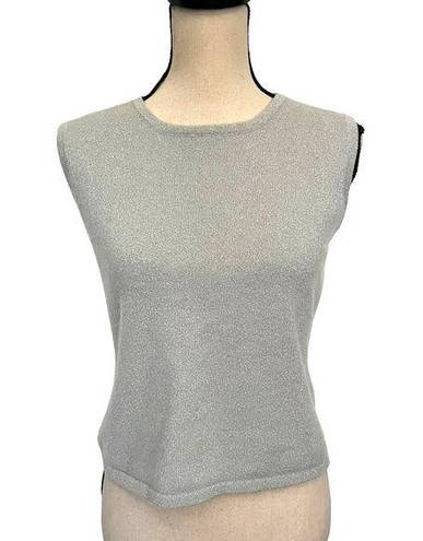 Karen Kane  Lifestyle Cashmere Blend Womens Sweater Size L Sleeveless Metallic