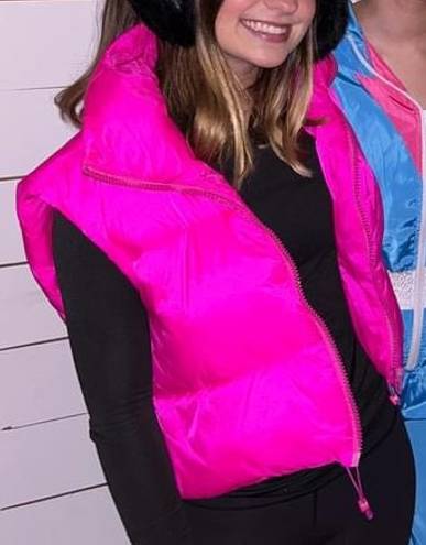 Hot Pink Puffer Vest Size M