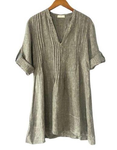 CP Shades  Regina Lagenlook Linen 3/4 Sleeve Tunic Blouse Size XS