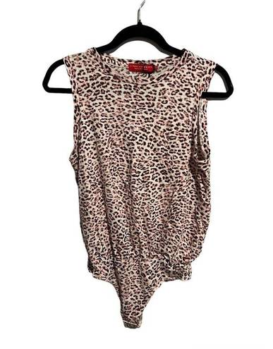 n:philanthropy  Belle Pink Leopard Sleeveless Bodysuit