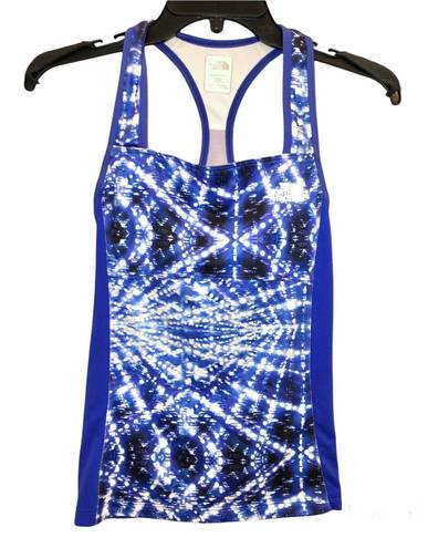 The North Face  Racerback Space Polkadot Athletic Tank Top Blue XS