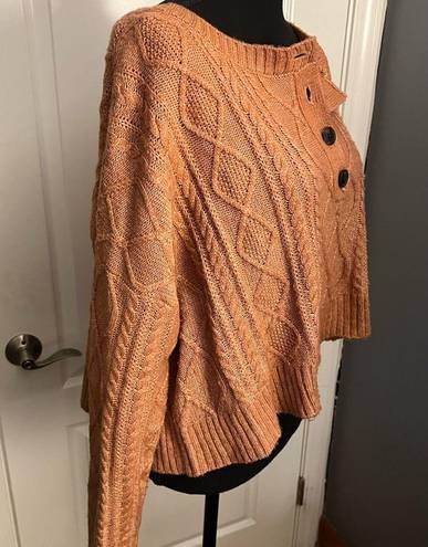 American Eagle cropped burnt orange sweater