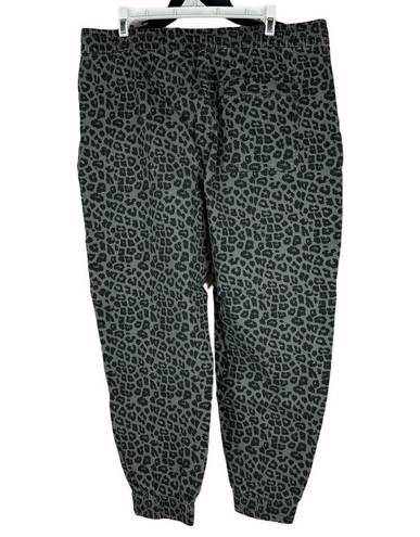 Celebrity Pink  Women's Elastic Waist Cheetah Print Jogger Pants Size XL Gray