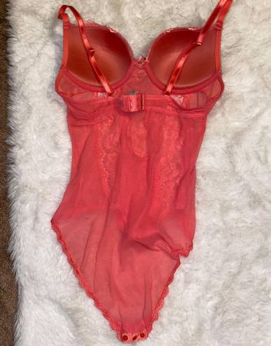 Daisy Fuentes Medium Coral Pink #Lace Bodysuit