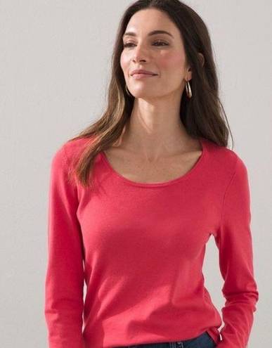 Krass&co G.H & Boss  Top women’s size small deep coral long sleeve shirt casual