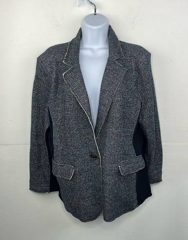 Tommy Hilfiger  Soft Fabric Mix Media Cotton Mix Blazer raw hem size Large