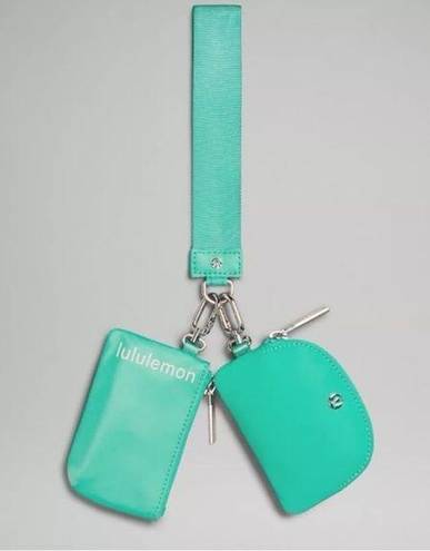 Lululemon  Paradise Green / Vapor Dual Pouch Wristlet