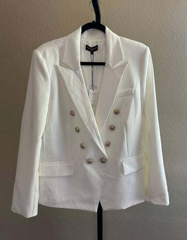 Generation Love Delilah Crepe Blazer in White Size XL