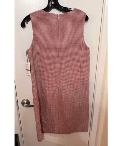 W By Worth  PINK CHECKERED SHIFT DRESS WOMENS SIZE 8 NEW WITH TAGS