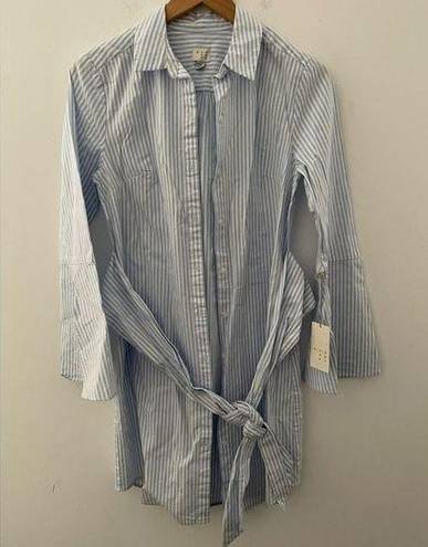 A New Day Blue and White Striped Dress Size S