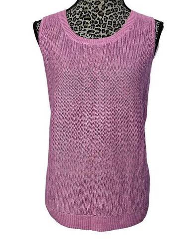 Talbots  Pink Sleeveless Linen Knit Sweater Vest Plus Size Petite XP NWT