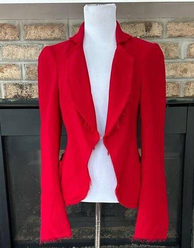 Edge TWILLEY ATELIER Raw- Open Front Jacket Crimson Red Size 6