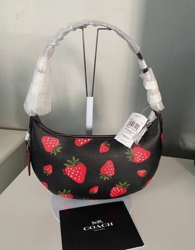 Coach Hobo Bag With Wild Strawberry Print