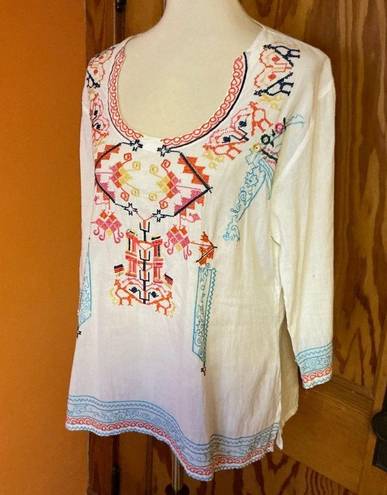 Harper  Francesca’s Collections Embroidered Hippie Chic Tunic