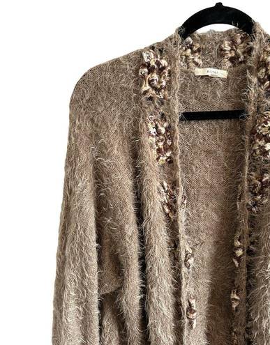 easel  Women's Small/Medium Long Sleeve Brown Knitted Cardigan