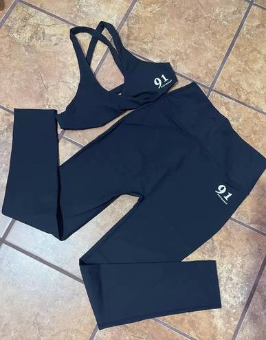 Seamless 2 Pcs Set Black Size L