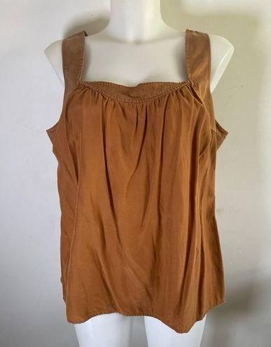 J.Jill  brown silk blend tank size 1X XL EUC! E