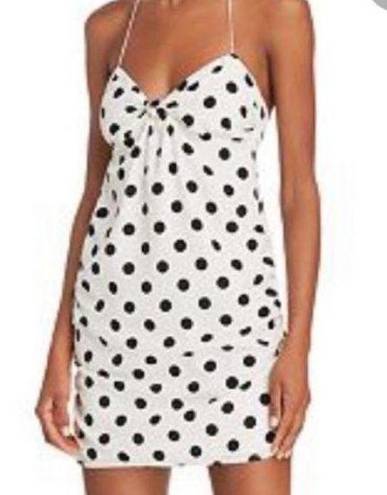 For Love & Lemons For Love of Lemons Ashland Small Black White Polka Dot Shift Dress