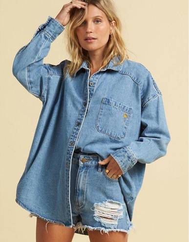 Billabong  X The Salty Blonde Oversize Salty In Paradise Denim Size Medium