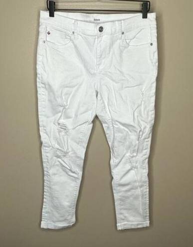 Hudson Jeans Hudson White Natalie Midrise‎ Slim Boyfriend Jeans