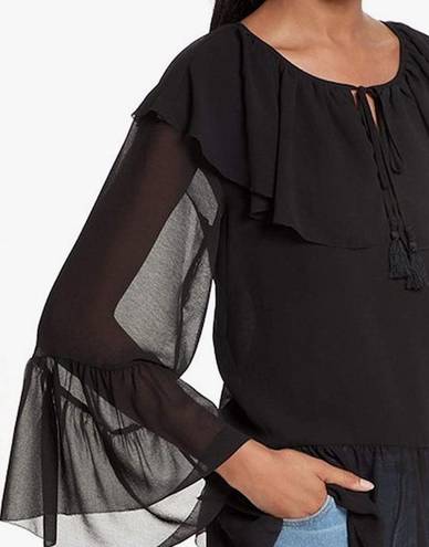 Rebecca Minkoff Black Chiffon Patti Blouse