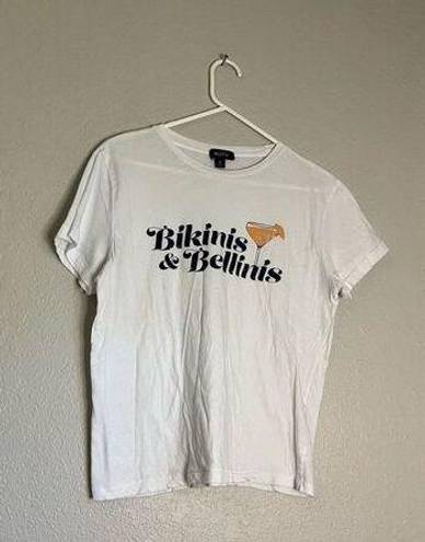 Wildfox  Clean White Bikinis & Bellinis Please Keke Short Sleeve T Shirt M