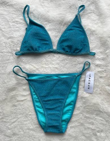 PacSun Kendall & Kylie Bikini - Blue Glitter