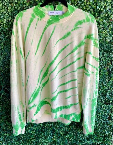 Proenza Schouler  White Label Women’s Green/Yellow Tie/Dyed Long Sleeve Crewneck