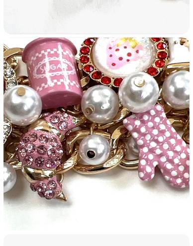 Betsey Johnson Gold Tone Betsey’s Sweets Baby cakes Statement Bracelet