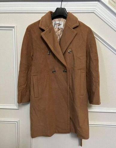 Max Mara Women's  Cashmere Wool Double Breasted Coat Overcoat M Camel