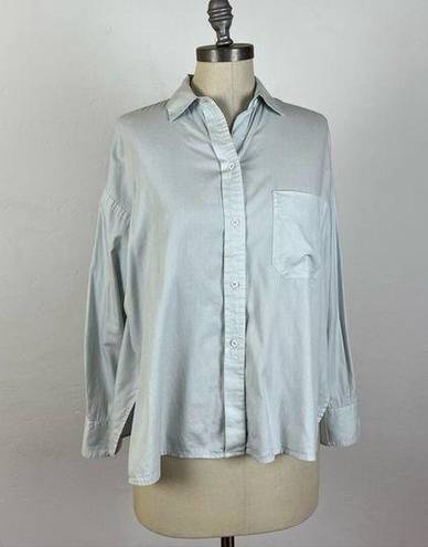 Vince  Light Grey Boxy Button Down Shirt