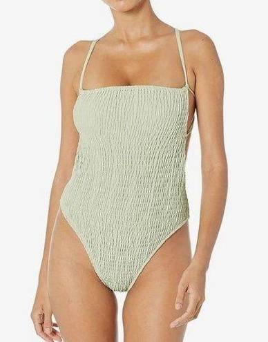 Charlie Holiday  Shirree Textured Mint Gina One Piece Strappy Back