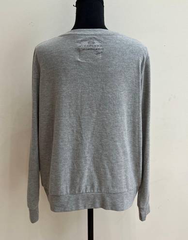 Peace Love World Grey Soft Sweater