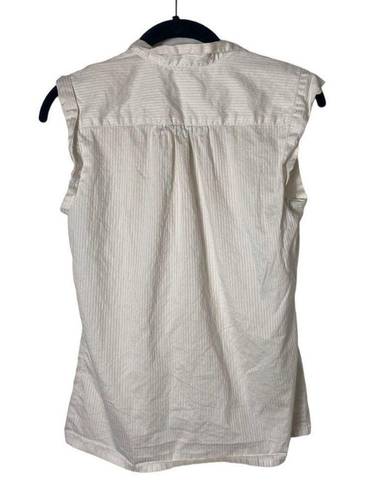 Balenciaga white button down sleeveless top