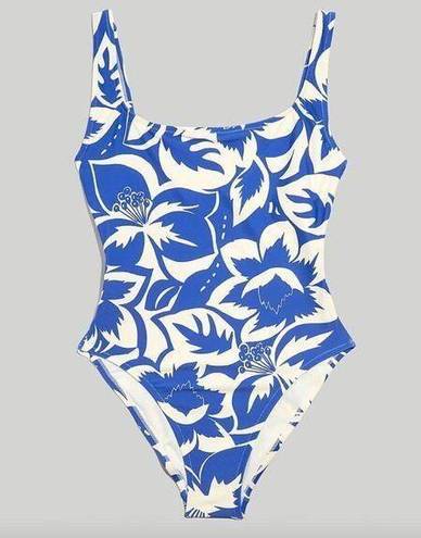 Madewell New!  Second Wave Square-Neck Tank One-Piece Swimsuit in Tropicale Flora