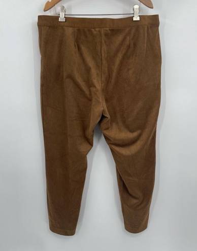 J.Jill Women’s  brown faux ankle suede leggings size large petite