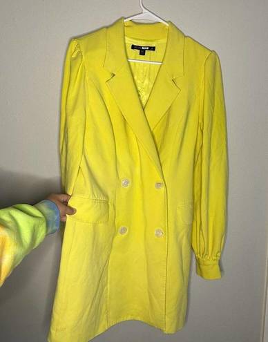 Black Halo  Mellow Yellow Olympia Blazer Mini Formal Dress sz 8