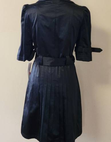 Elle  black satin trench size xs