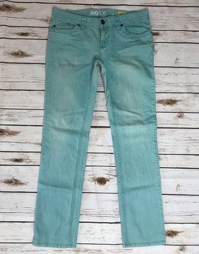 Roxy 💛 Gold Coast Skinny Straight Leg Aqua denim 11