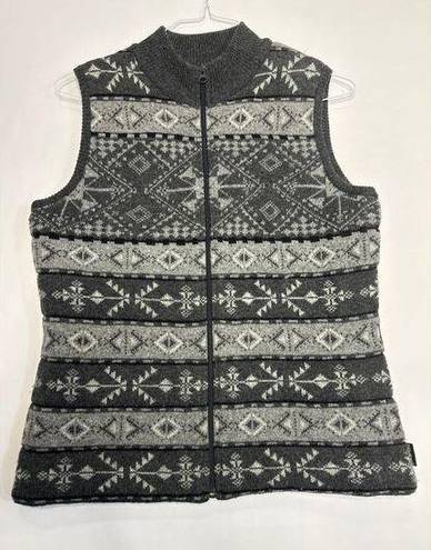 Woolrich Vintage Woolridge 100% lambs wool vest, lined zipper closing, gray size medium