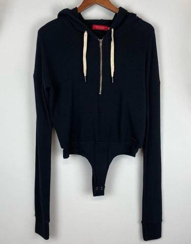 n:philanthropy  Maurita Hooded Bodysuit In Black Cat Small