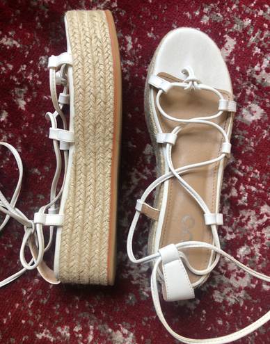 EGO White Platform Sandals