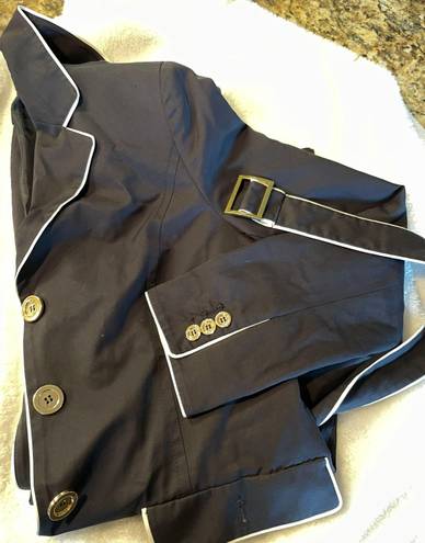 Jones New York Trench Coat Navy Blue