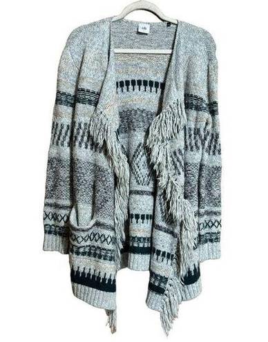 CAbi  Cardigan Womens Style 3701 Small Shetland Fringe Waterfall Tunic Sweater