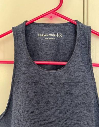 Outdoor Voices  Slashback Crop Top Navy Size Small