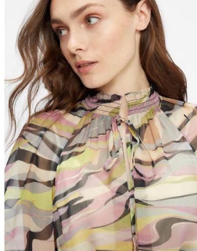 Ted Baker NWT  Zeenaa Printed Blouson Sleeve Mini Dress