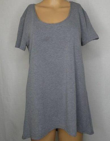 Natori Josie  Grey Swing Tunic Mini Dress T Shirt