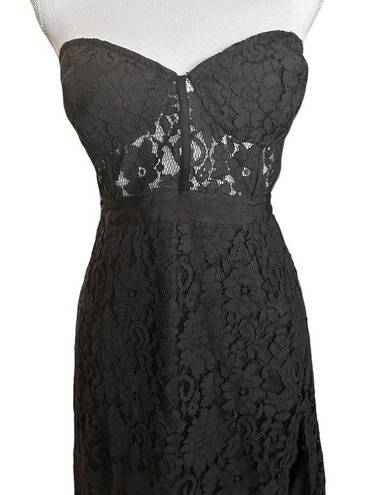 Fame and Partners  Mariposa Strapless Mesh-Net Dress